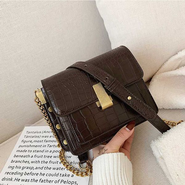 

2020women в крокодиловой сумки на ремне, средний crossbody сумка, pu кожи плеча женские сумки главная