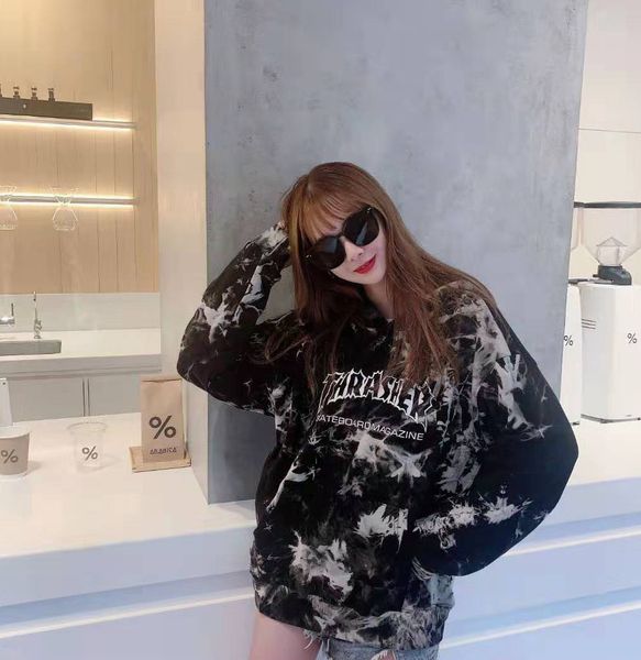 

мужские брендовые толстовки мода письма печати мужские пуловеры роскошный градиент pattern толстовки активный хип-хоп уличная одежда 2019 же, Black