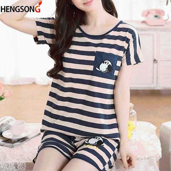 

new women pajamas suits lovely home suit sleepwear short sleeve pyjamas comfortable girl spring and summer colthing, Black;red