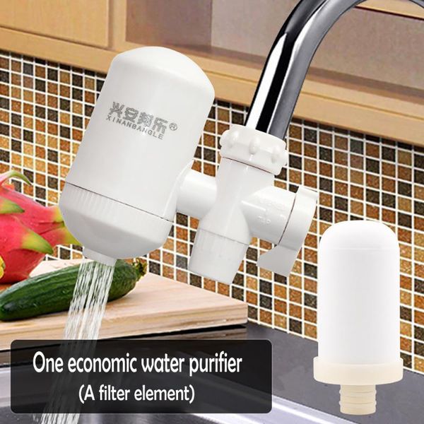 

kitchen tap faucet water filter purifier - activated carbon washable ceramic percolator - reduce chlorine, odor, contaminants