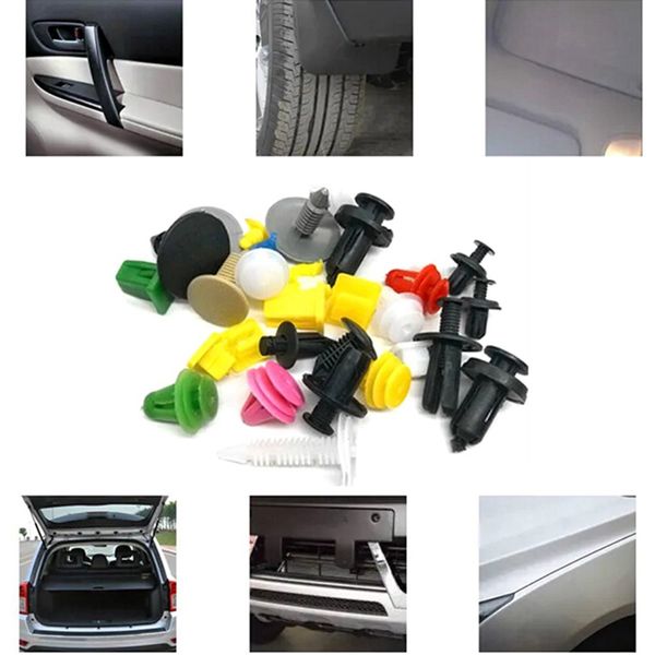 

50/100/200pcs/set universal mixed auto car various plastic rivet fastener push pin bumper panel car accessories