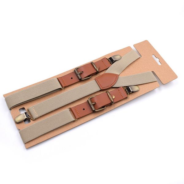 

2019 new fashion three clip monochrome strap elastic 2.5 spell leather strap clip fashion personality, Black;white