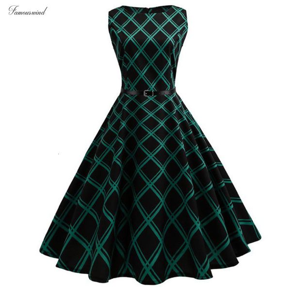 

цветочные печати женщины летние платья 60s хепберн 50s vintage платье партии линия платья с поясом платья плюс размер, Black;gray