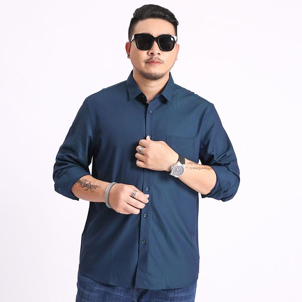 

5xl 8xl 9xl 10x 2019 new men large size big shirt plus size printing winter autumn blue long sleeve dress shirt business classic, White;black
