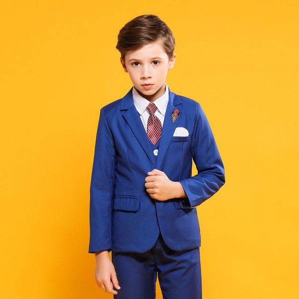 

kids boys suits for wedding birthday england style boys blazer+vest+pant+shirt 3/4 pcs sets baby boy suits formal clothes y136, White