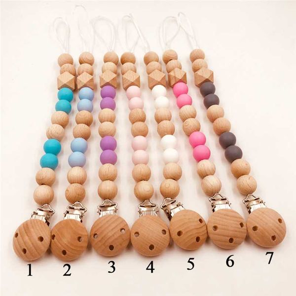 

baby molar toy pacifier baby comfort wooden pacifier clip chain teetherproof chain