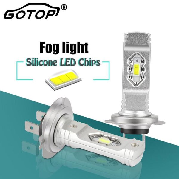 

2pcs h7 led bulb car headlight bulb fog light super bright silicone led chips 6000k auto automotive car accessories