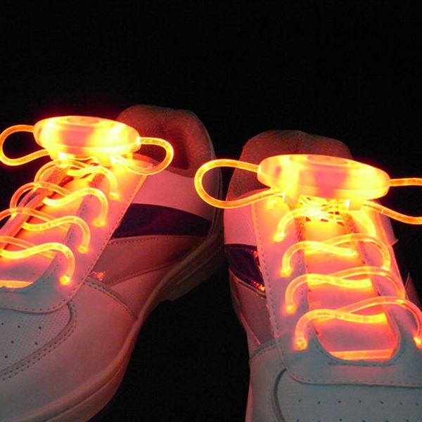 

1 pair led glowing shoelaces halloween multicolor flashing luminous shining sneaker shoelaces, Black