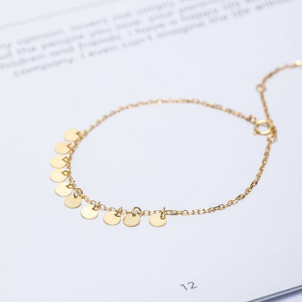 

beaded bracelet s925 silver round exquisite gold bracelet fashion personality hand ornaments foreign trade wholesale customization sl14110-y, Black