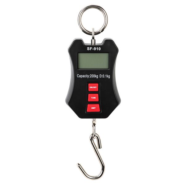 

sf-910 пластиковые крановые весы 200 кг / 50 г портативный электронный цифровой жк-дисплей с подсветкой подвесные весы