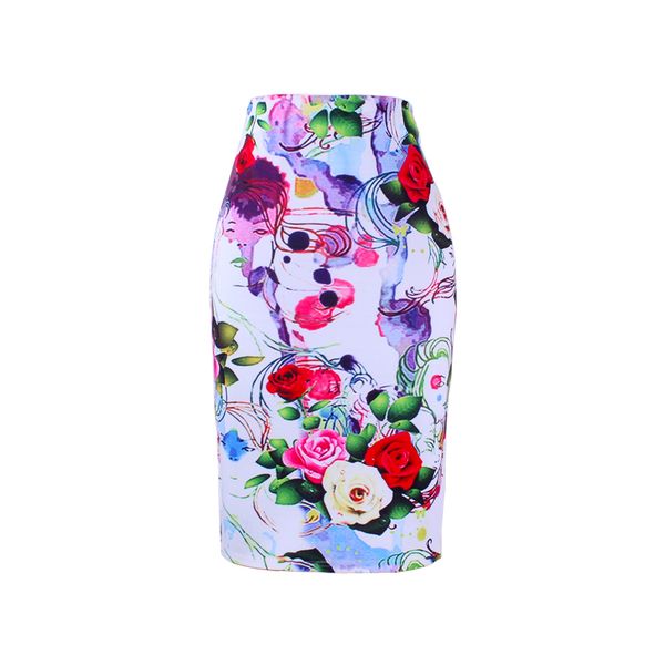 

novelty graffiti style women pencil skirts lady midi saias female faldas mujer fashion lolita girls slim bottoms wholesale, Black