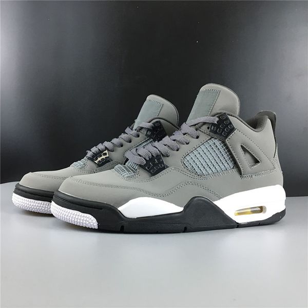 

2019 Cool Grey Basketball Shoes 4s New Fashion Brand Designer Mens Outdoor Sports Trainers With Double Boxed Size 7-11