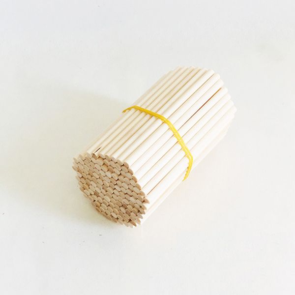 

50 pcs round wooden stick for crafts food ice lollies and model making cake dowel for diy food craft useful wood for home diy
