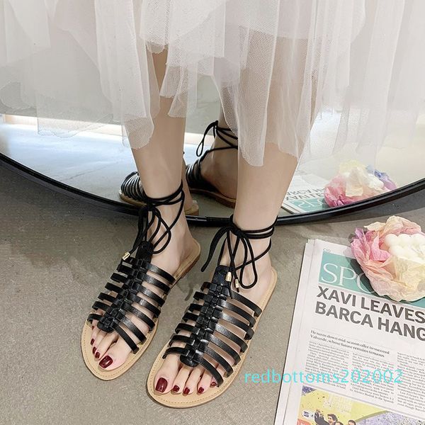 

beach sandal woman luxury fashion womens shoes 2020 female sandals wedge cross-shoes open toe flip flops platform strappy r02, Black