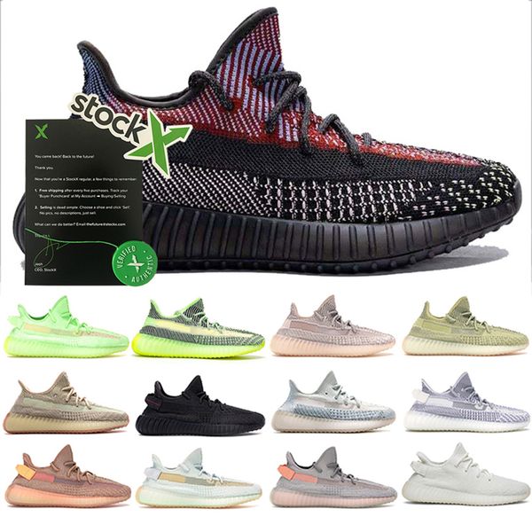 

women mens shoes running sneakers yecheil black static reflective clay hyperspace yeezreel zebra designer kanye des chaussures zapatos sport, White;red