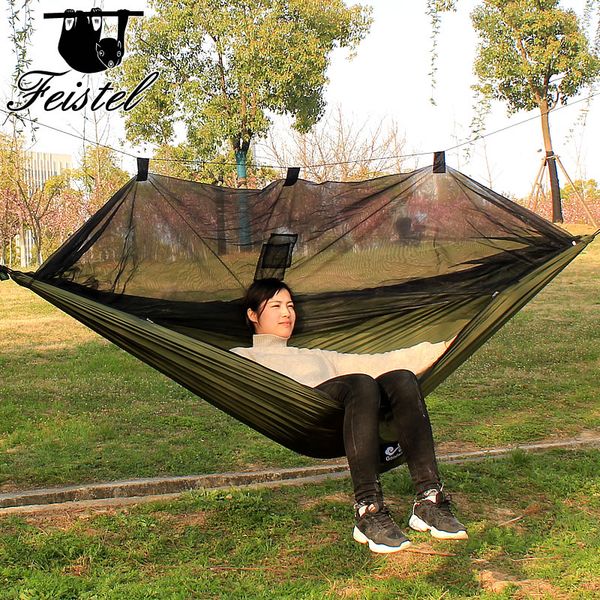 

single and double mosquito net hammocks. summer camping essential