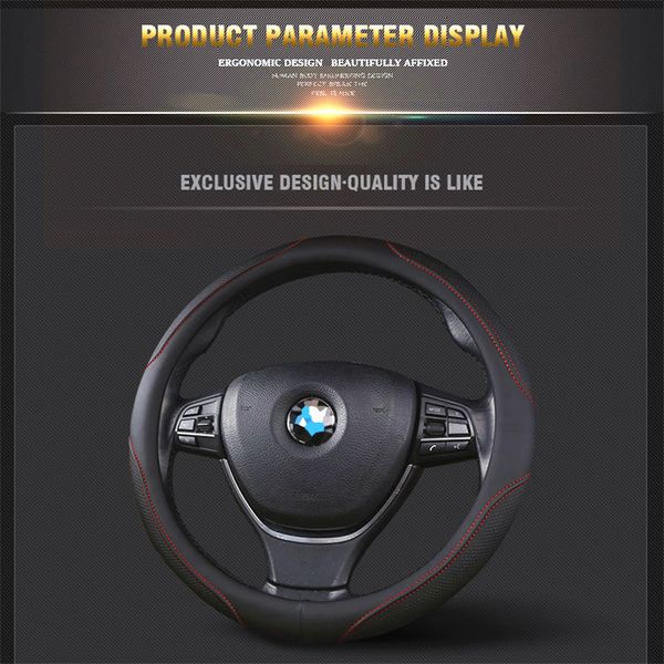 

genuine leather steering wheel cover 38cm peugeot 206 208 307 308 508 2008 l steering cover capa volantes de carro cubre volante coche