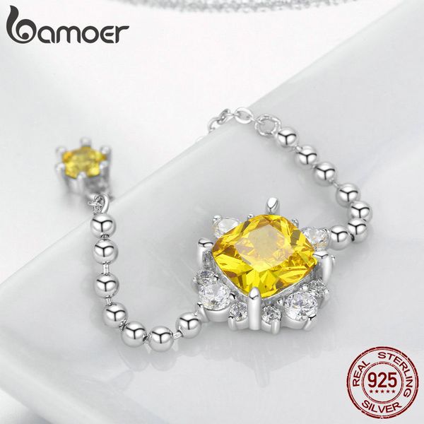 

wholesale-5 sterling silver yellow crystal flower chain adjustable finger ring wedding bridal women's anniversary wedding birthday gift, Slivery;golden