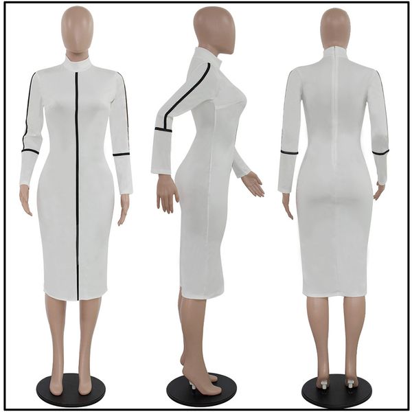 

женщины сплошной цвет платье свободного покроя модельер водолазка платье длинные платья для девочки осень зима одежда, Black;gray