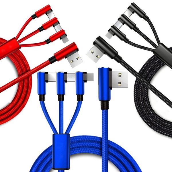 

Quick charging cable 3 in 1 micro type c u b c cable nylon alloy wire for am ung galaxy 6 7 edge 8 9 plu htc android phone