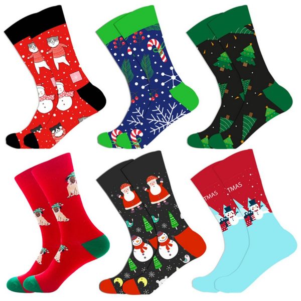 

1pair cotton women socks eur 39-46 harajuku funny cute christmas sock long warm christmas dress socks, Black