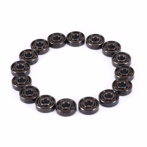 

16pcs ceramic swiss bsb 608 8*22*7mm abec-11 hybrid 6 white zro2 balls skateboard bearing skating inline roller skate wheels 608