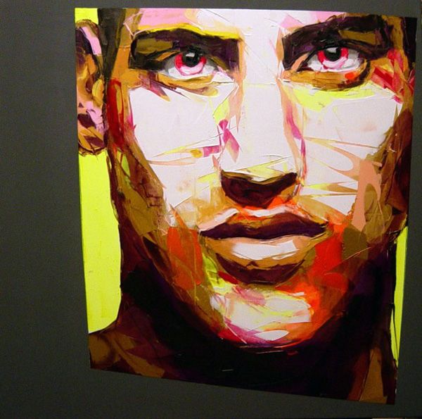 

francoise nielly palette knife impression home artworks modern portrait handmade oil painting on canvas concave and convex texture face076