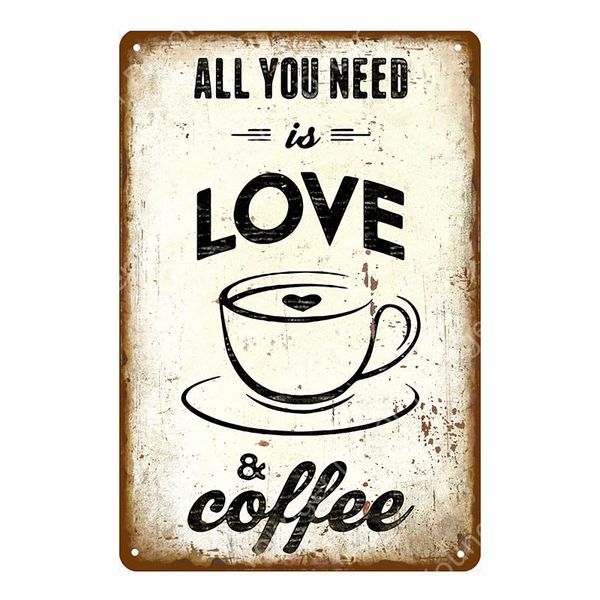 2020 Hot Coffee Signs Sweet Poster American Diner Cafe Shop Decor