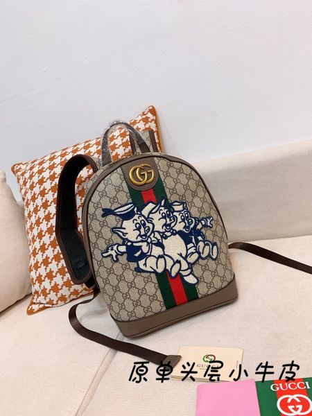 

2020 Fashion Luxury Мужская конструктор сумки на ремне Кожа вышивки мультфильм высокого качества холст леди рюкзак сумка