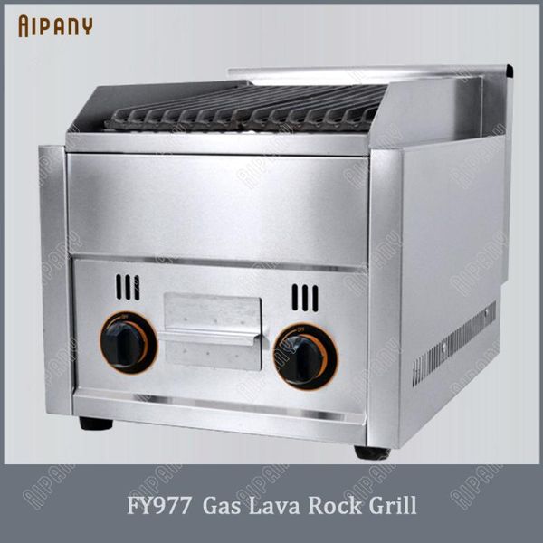 

fy977/fy977d gas/electric lava rock grill counterlpg grill volcanic stone fire rock grooved portable bbq