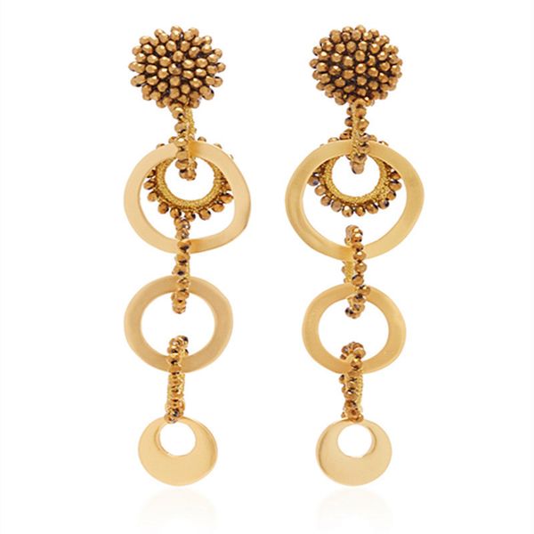 

handmade long earrings bohemian fashion jewelry women earrings crystal statement 2020 new geometric wholesale factory oorbellen, Silver