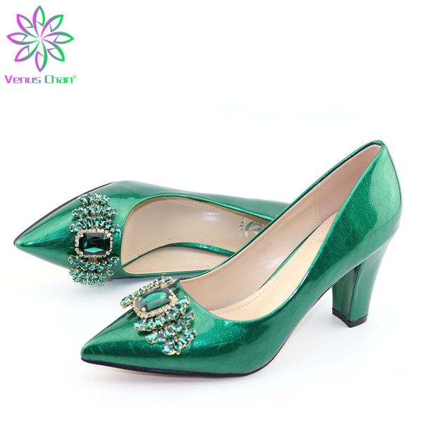 

новое поступление зеленый цвет модная обувь итальянская женская обувь для вечеринок rhinestoen женская свадебная обувь высокое качество ниге, Black