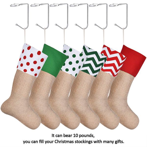 

christmas stocking holders bag hang buckle portable christmas stocking metal hook festive party supplies