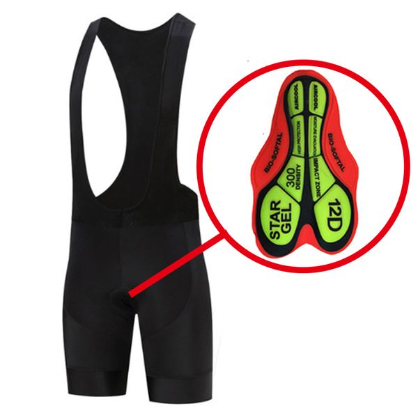

x-cqreg new 12d silicone coolmax pad bib road bike bicycle short breathable anti-skid 100% lycra high elastic cycling bib shorts, Black
