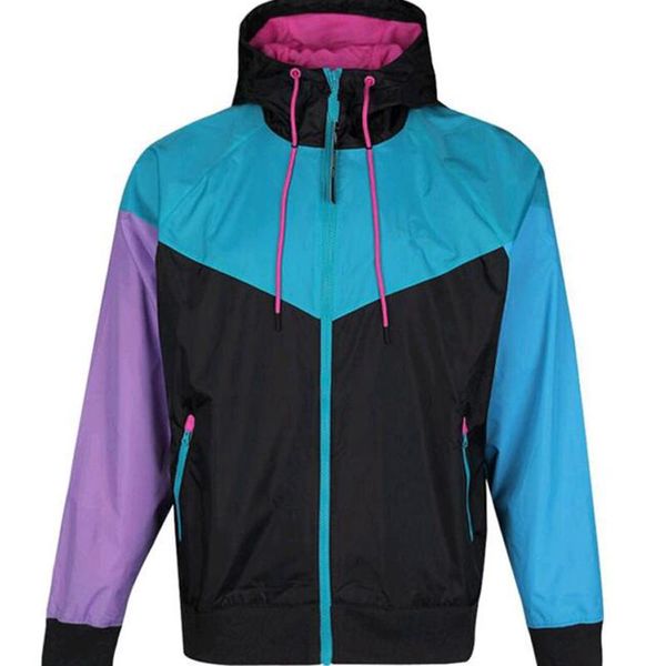 

fall thin windrunner men women sportswear waterproof fabric men sports jacket fashion zipper hoodie s-2xl, Black;brown