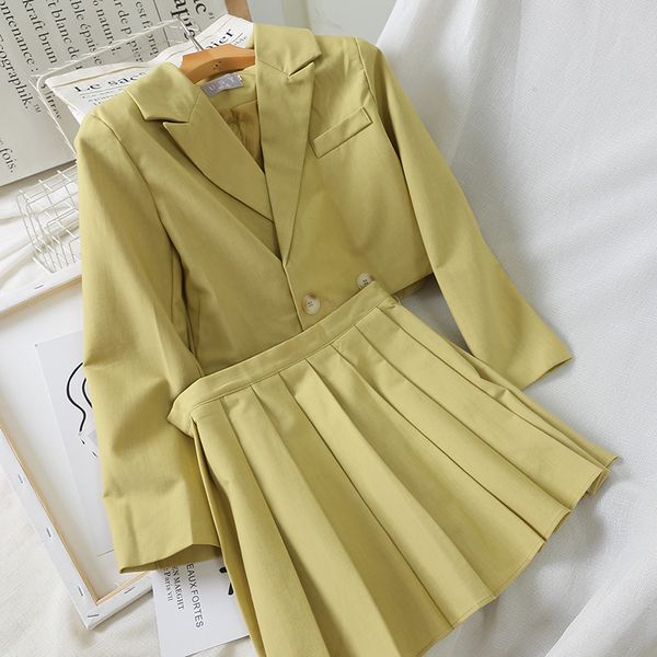 

из хан издание новый фонд 7377 осеннее платье рубашка + плиссированная юбка из двух частей краев веб-знаменитости стиль костюмы, White