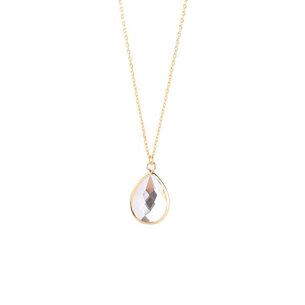 

zwpon мода радуга facet слезу кристалл ожерелье teardrop choker ожерелье ключицы для женщины женских ювелирных изделий, Golden;silver