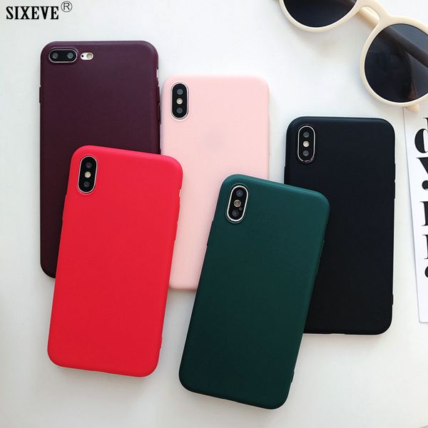 

Soft Silicone Case For iPhone XS Max X XR iPhone 6 S 6S 5 5S 5SE 7 8 Plus 6Plus 7Plus 8Plus Ultra Thin TPU Cell Phone Back Cover