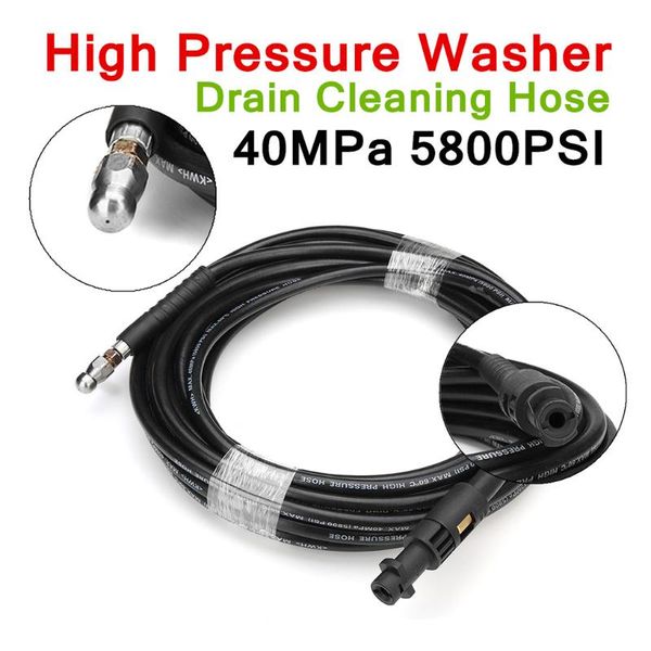 

15 meter high pressure washer drain cleaning hose set cleaner pipe 40 mpa 5800 psi maximum pressure