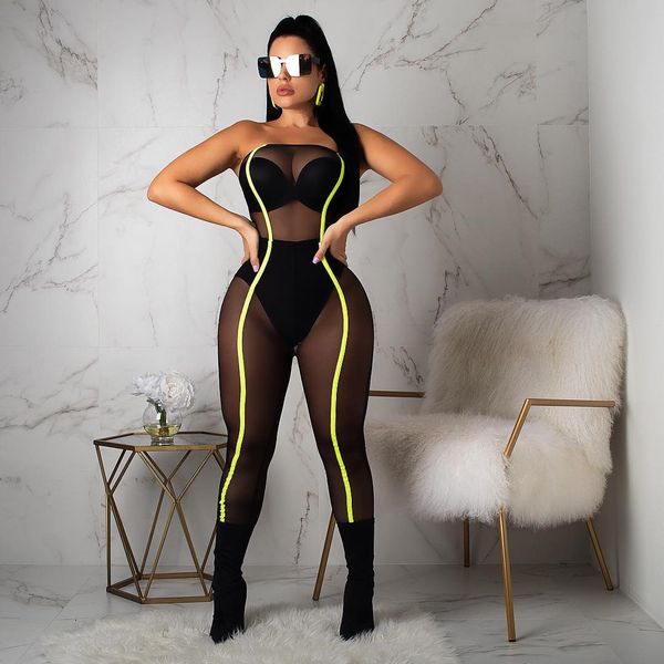 

dresses for womens Ladies designcostume Sexy Mesh breast-wrapped jumpsuit