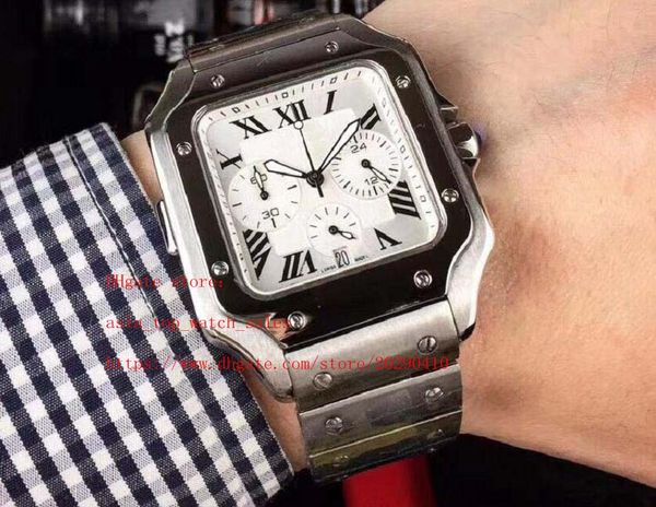 

5 стиль супер качество w142043 xx 100 w142314 xx 100 циферблат 40 mm япония многофункциональный кварцевый хронограф vk часы бизнес мужские ч, Slivery;brown