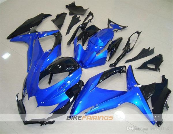 

new abs motorcycle fairing kits fit for suzuki gsxr600 gsxr750 k8 2008 2009 2010 bodywork set custom blue black