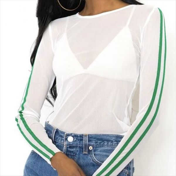 

mesh hollow green ribbon mesh hollow green ribbon top, White