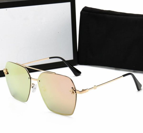 

new #0113:s brand designer luxury polarized sunglasses bees fashion trend uv protection sunglasses personality sunglasses 2, White;black