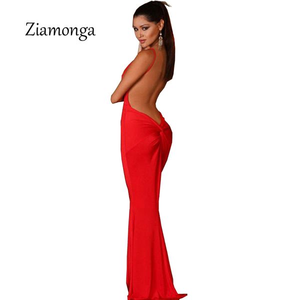 

ziamonga red black white erotic mermaid backless formal slip dress v neck sleeveless strap maxi dresses long fashion dress, Black;pink