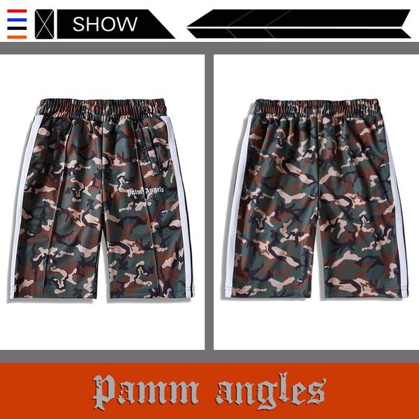 

The European and American Popular Logo PALM ANGELS Camouflage Shorts Sports Casual Shorts Men and Women Beach Shorts