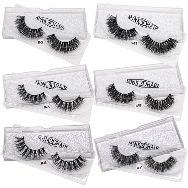 

3d mink eyelashes false lashes eyes makeup natural mink hair eyelashes 3d fake handmade eyelashes extension beauty tools 12 styles