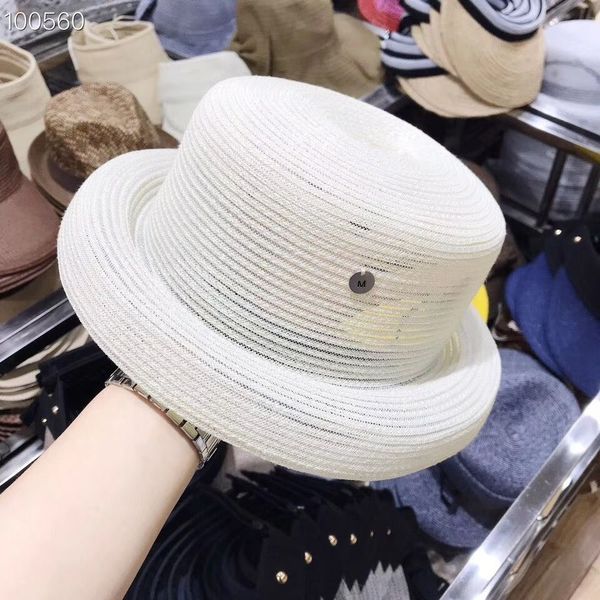 

designer's small style flat yan female summer silver silk semitransparent basin ladies personality silk straw hat straw hat, Blue;gray