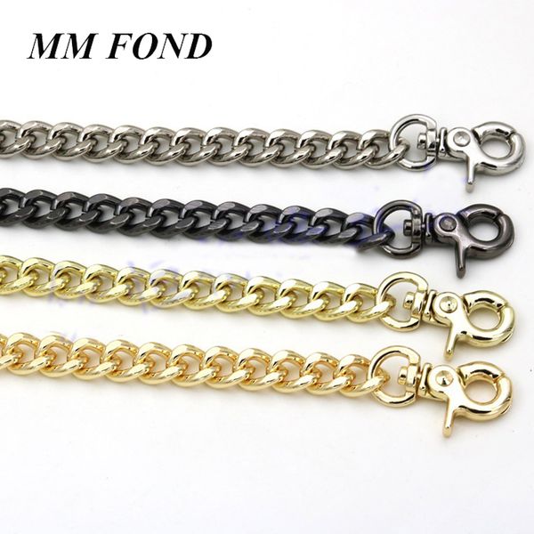 

iron 100cm-160cm length lady cross body handbag strap thin metal bag chain shoulder bag belts selling female bags stripe, Black