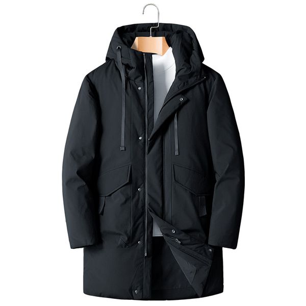 

men's clothing white duck down winter hooded down jackets winter coats men black casual thicken jackets l-8xl